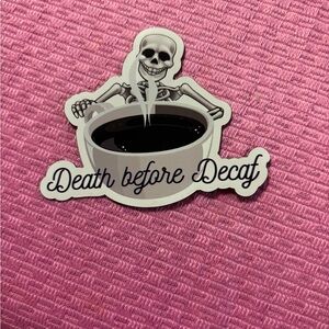 Skeleton Coffee Magnet - Black and White